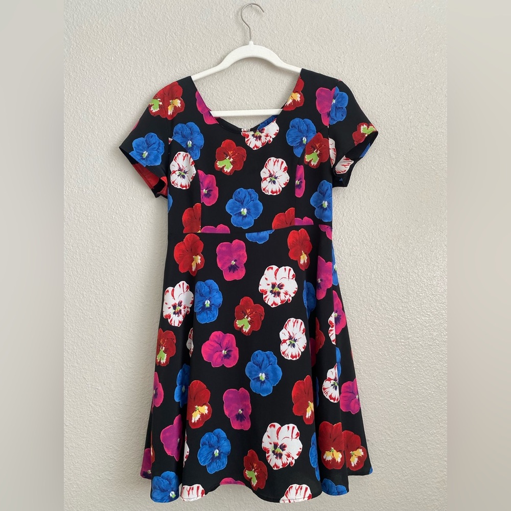 Black flower dress